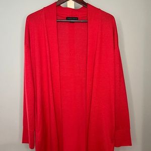 Red Long Cardigan